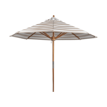 Hisshult parasoll Ø270 cm - Beige stripe-teak - 1898