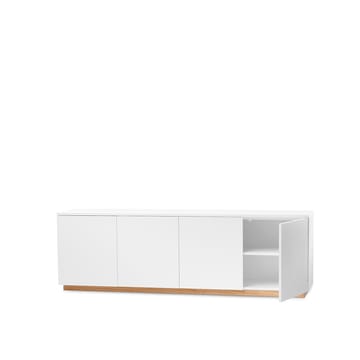 Beam sideboard - vit lack, sockel i oljad ek - A2