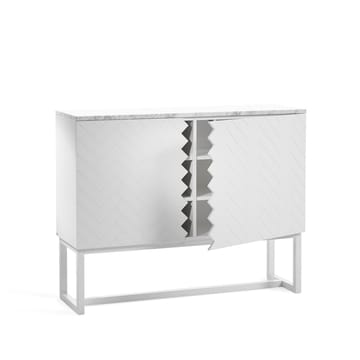 Story sideboard - vit, vit marmortopp, vitt stativ - A2