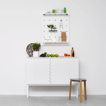 Story sideboard - vit, vit marmortopp, vitt stativ - A2