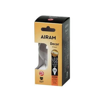 Airam Filament LED-normal ljuskälla - Klar-4 filament-dimbar e27-8w - Airam