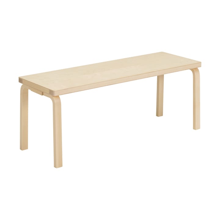 153A bänk, Solid seat natural lacquered Artek