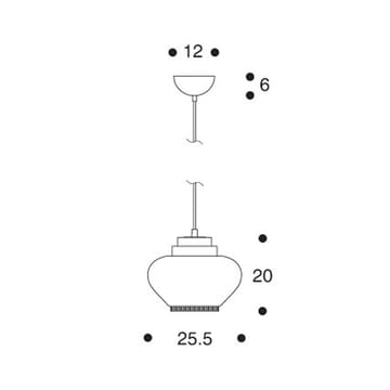 A333 turnip pendel - Vit pulverlackad-Vit - Artek