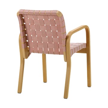 Armchair 45 fåtölj honungsbetsad björk - Webbing natural/red - Artek