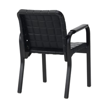 Armchair 45 fåtölj lackerad björk - Leather Wrap Black 40672 - Artek