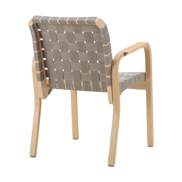 Armchair 45 fåtölj lackerad björk - Webbing natural/black - Artek