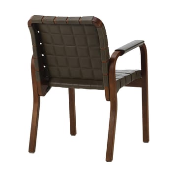 Armchair 45 fåtölj valnötsbetsad björk - Leather Envy Olive 20324 - Artek