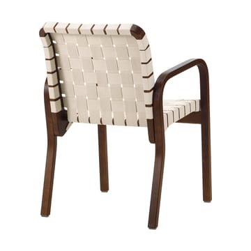 Armchair 45 fåtölj valnötsbetsad björk - Webbing natural/white - Artek