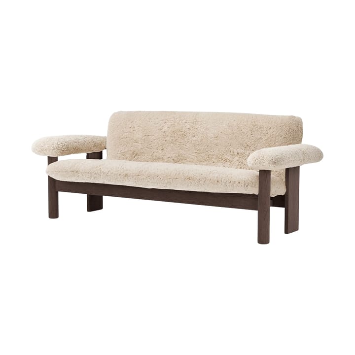 Brasilia soffa 2-sits - Dark oak-Nature sheepskin curly - Audo Copenhagen