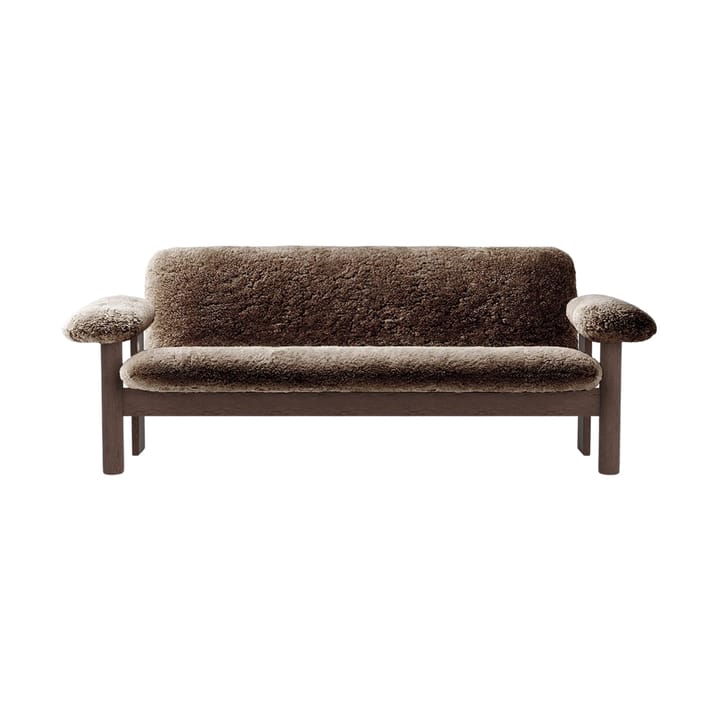 Brasilia soffa 2-sits - Dark oak-Sahara sheepskin curly - Audo Copenhagen