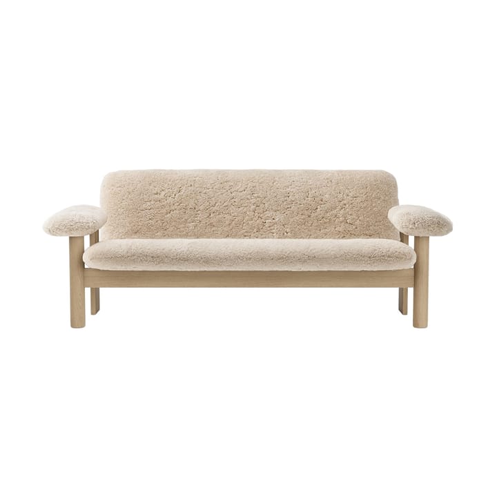 Brasilia soffa 2-sits - Natural oak-Nature sheepskin curly - Audo Copenhagen