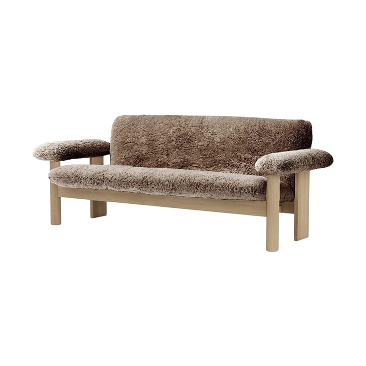 Brasilia soffa 2-sits - Natural oak-Sahara sheepskin curly - Audo Copenhagen