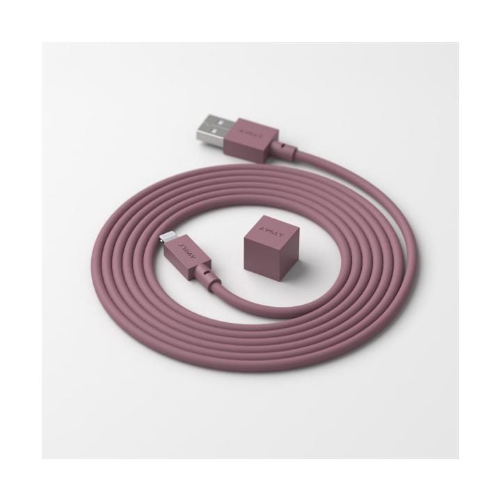 Cable 1 USB A till Lightning kabel 1,7 m - Rusty red - Avolt