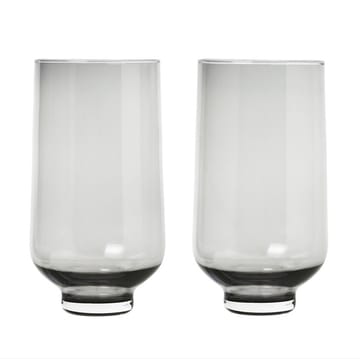 Flow högt tumblerglas 2-pack - Smoke - blomus