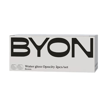 Opacity vattenglas 22 cl 2-pack - Brun - Byon