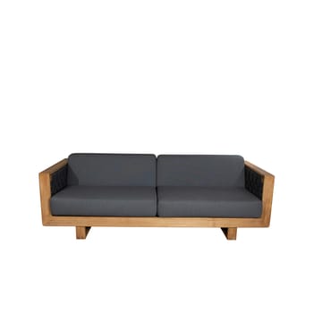 Angle Soffa 3-sits - Dark grey, teak - Cane-line