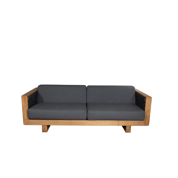 Angle Soffa 3-sits, Dark grey, teak Cane-line