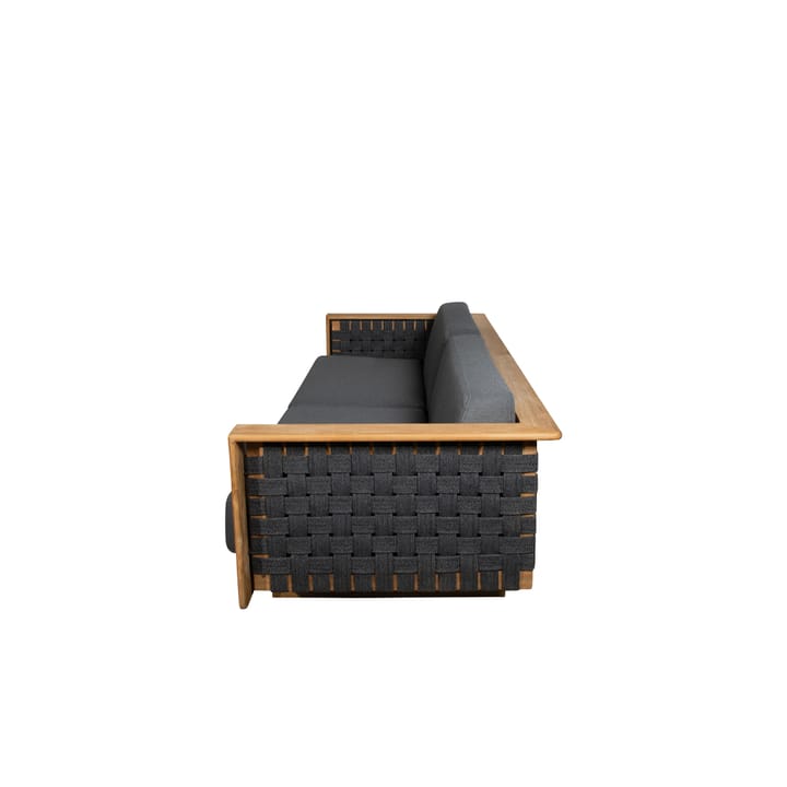 Angle Soffa 3-sits, Dark grey, teak Cane-line