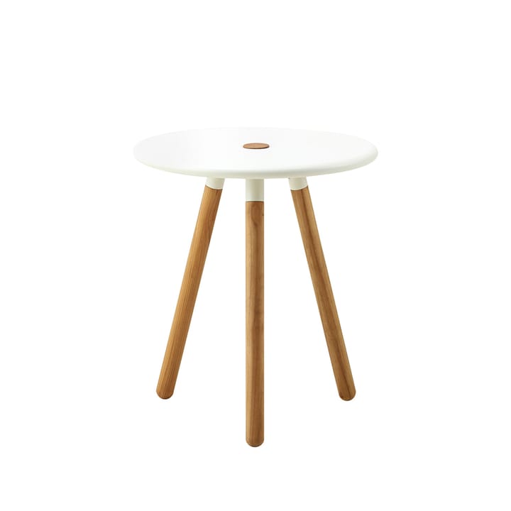 Area bord/pall Ø40 cm, White, ben i teak Cane-line