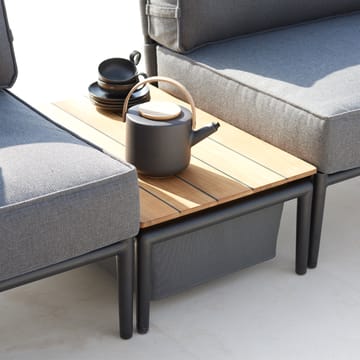 Conic boxbord - Grey, teak - Cane-line