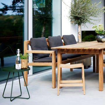 Grace 2-sits bänk - Dark grey, teak - Cane-line