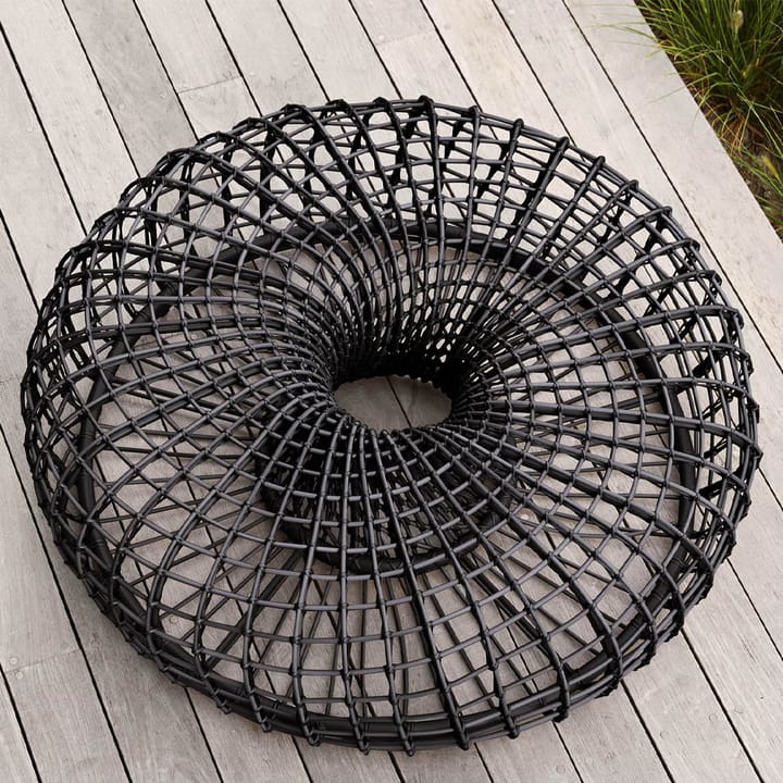 Nest bord/fotpall, Lava grey, liten Cane-line