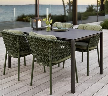 Ocean/Basket/Moments dynset stol - Wove dark green - Cane-line