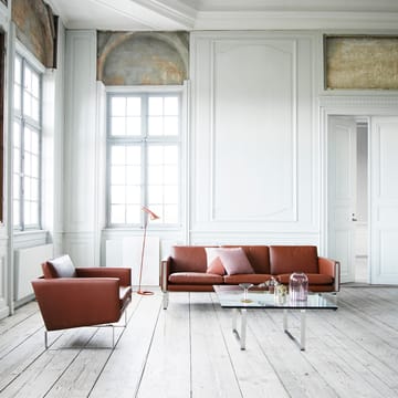 CH101 fåtölj - Loke 7150 läder-rostfritt stål - Carl Hansen & Søn