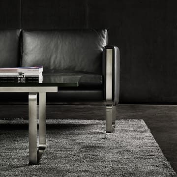 CH103 soffa 3-sits - Loke 7150 läder-rostfritt stål - Carl Hansen & Søn