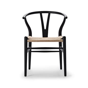 CH24 Y-stol Soft naturflätad sits - Black S9000-N - Carl Hansen & Søn