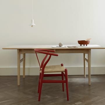 CH24 Y-stol Soft naturflätad sits - Red S4550-Y80R - Carl Hansen & Søn