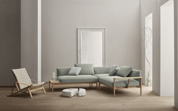 FK11 Plico fåtölj - Tyg canvas natur-vitoljad ek - Carl Hansen & Søn