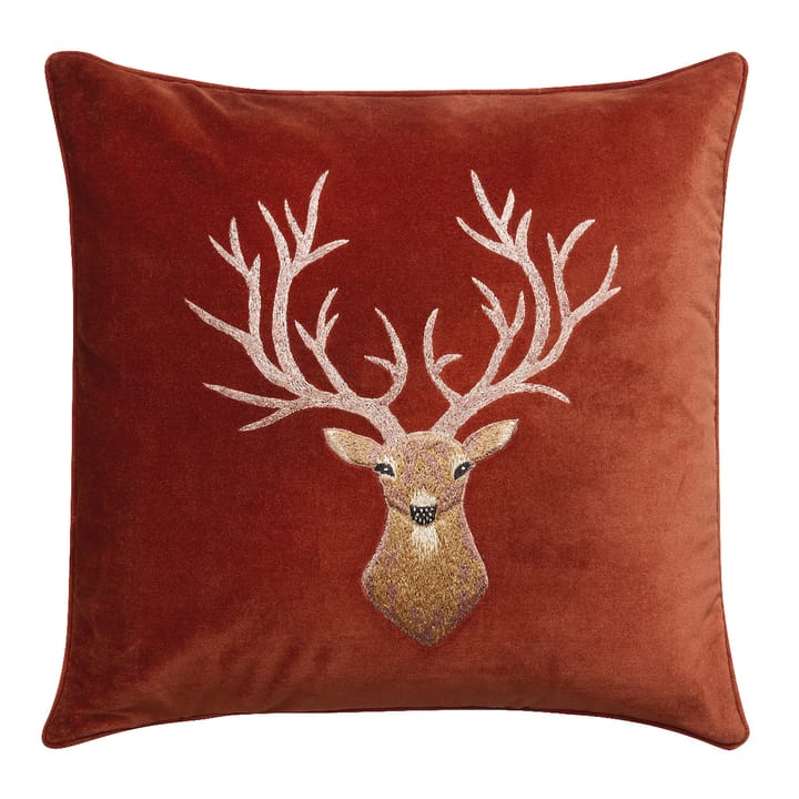 Embroidered Reindeer kuddfodral 50x50 cm, Rust Chhatwal & Jonsson