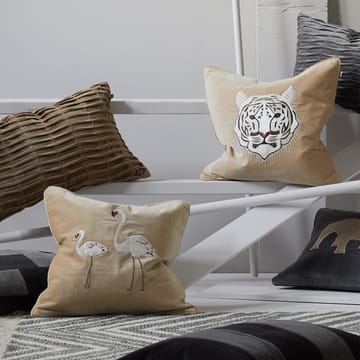 Embroidered Tiger kuddfodral 50x50 cm - Beige - Chhatwal & Jonsson