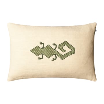 Gecko kuddfodral 60x40 cm - Light beige-cactus green - Chhatwal & Jonsson