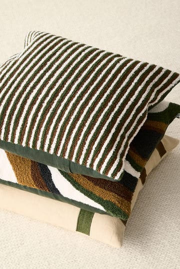 Raipur kuddfodral 50x50 cm - Cognac-Cactus Green-Off White - Chhatwal & Jonsson