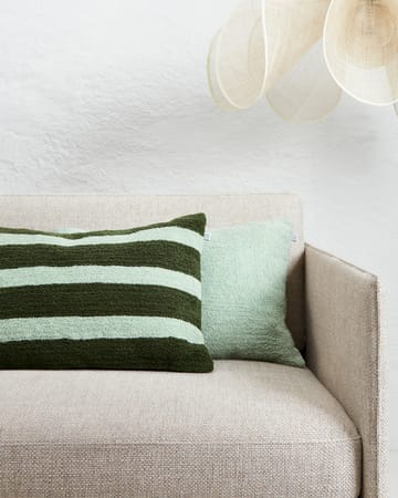 Stripe linen boucle kuddfodral 40x60 cm - Cactus green-aqua - Chhatwal & Jonsson