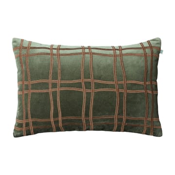 Tattersall kuddfodral 40x60 cm - Forest green-cognac - Chhatwal & Jonsson