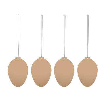 Easter Deco ägg påskdekoration 4-pack - Cafe au lait - Cooee Design