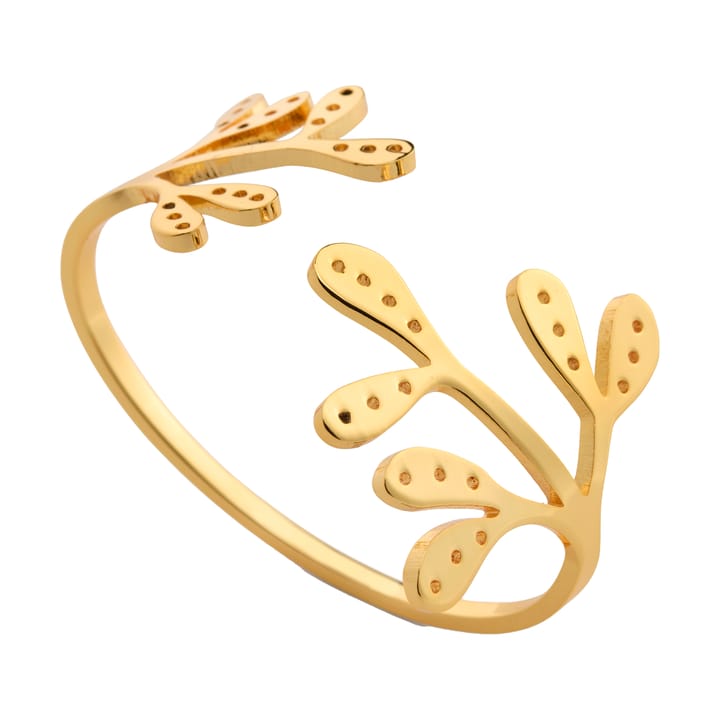 Mistletoe servettring 2-pack, Brass Cooee Design