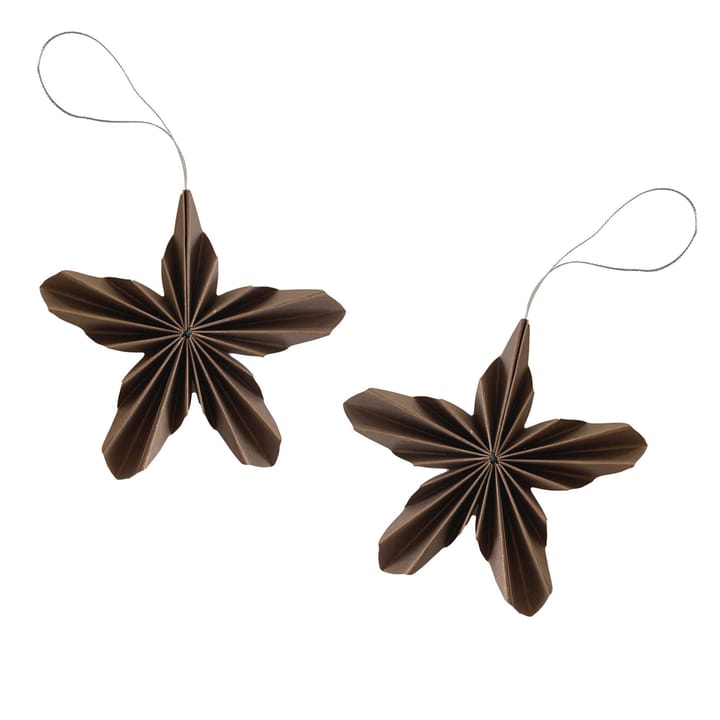 Paper Stars julhänge 2-pack, Coffee Cooee Design