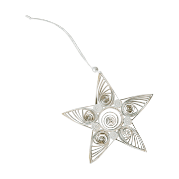 Paper star julhänge 10,5 cm - White - DBKD