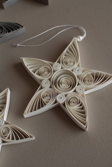 Paper star julhänge 10,5 cm - White - DBKD