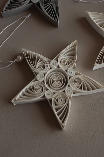 Paper star julhänge 10,5 cm - White - DBKD