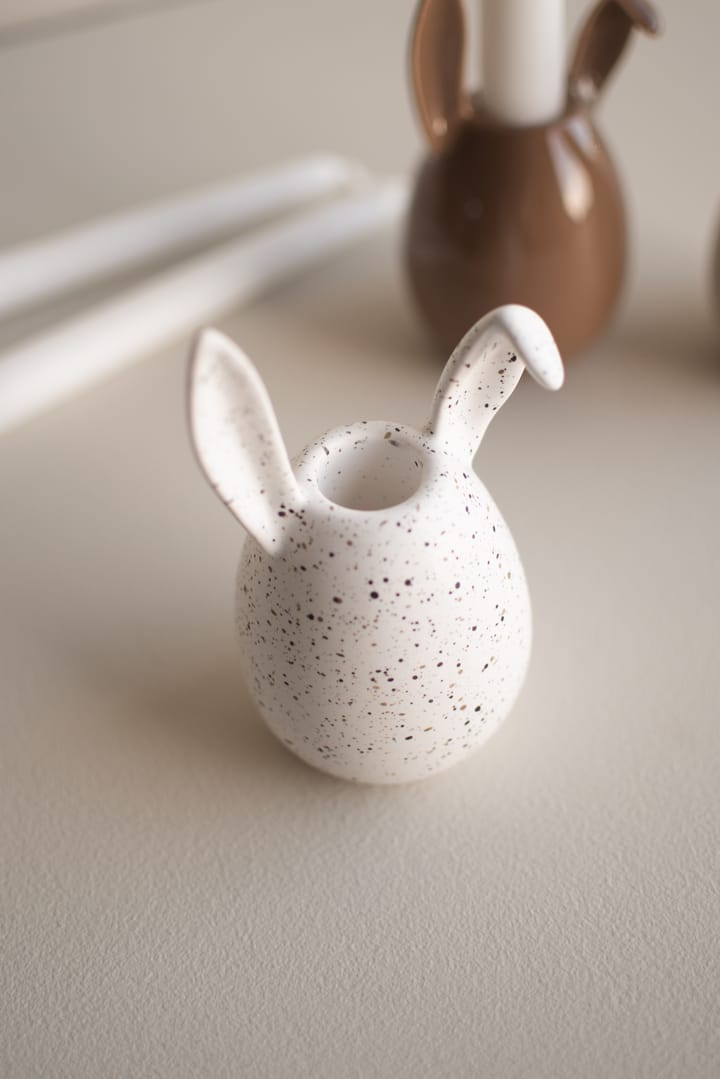 Rabbit ljusstake 13 cm, White dot DBKD