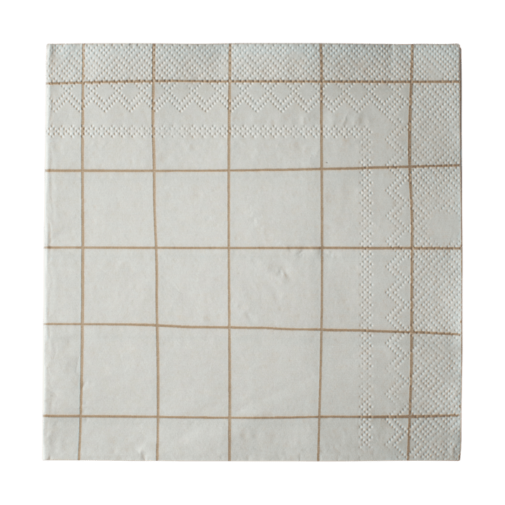 Square pappersservett 33x33 cm 20-pack - Creme - DBKD