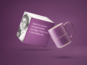 Astrid Lindgren mugg, jag är en vacker… - svenskt text - Design House Stockholm