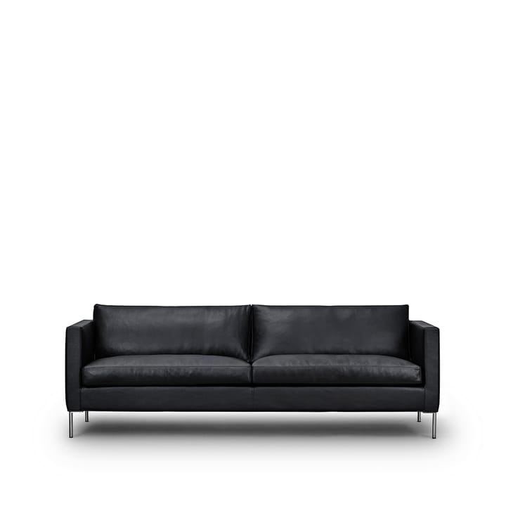 Trenton soffa 220 cm - läder texas 10 svart-rostfr. stål - Eilersen