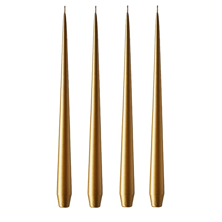 ester & erik ljus 32 cm 4-pack metallic - Gold - Ester & erik