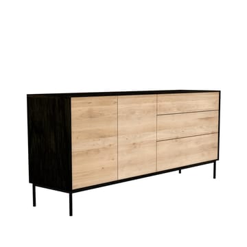 Blackbird sideboard - Svart ek 2 dörrar 3 lådor - Ethnicraft